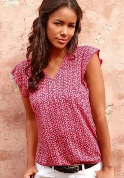 AJC Short -Dames Winkel lascana shirttop met kapmouwtjes set 2 delig set van 2 multicolor 2