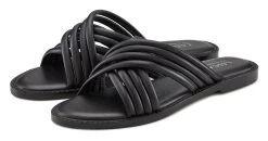 Bench. Shirt Met Korte Mouwen Van Zacht Ribmateriaal -Dames Winkel lascana slippers van leer met aantrekkelijke riempjes zwart