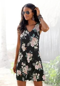 Vivance Shirt Met 3/4-mouwen Met Modieuze Manchetten En Goudkleurige Knopen (Set Van 2) 31 Vivance Shirt Met 3/4-mouwen Met Modieuze Manchetten En Goudkleurige Knopen (Set Van 2) -Dames Winkel lascana strandjurk met bloemenprint zwart 5