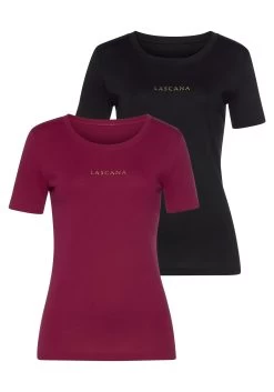 Naturana Badpak 20 Naturana Badpak -Dames Winkel lascana t shirt met goudkleurige logoprint set van 2 paars 1