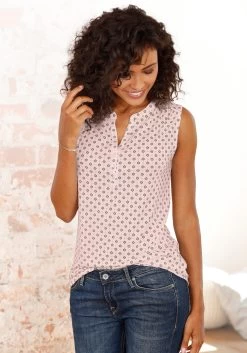 Sunflair Badpak 20 Sunflair Badpak -Dames Winkel lascana tanktop met leuke stropdassenprint roze 3