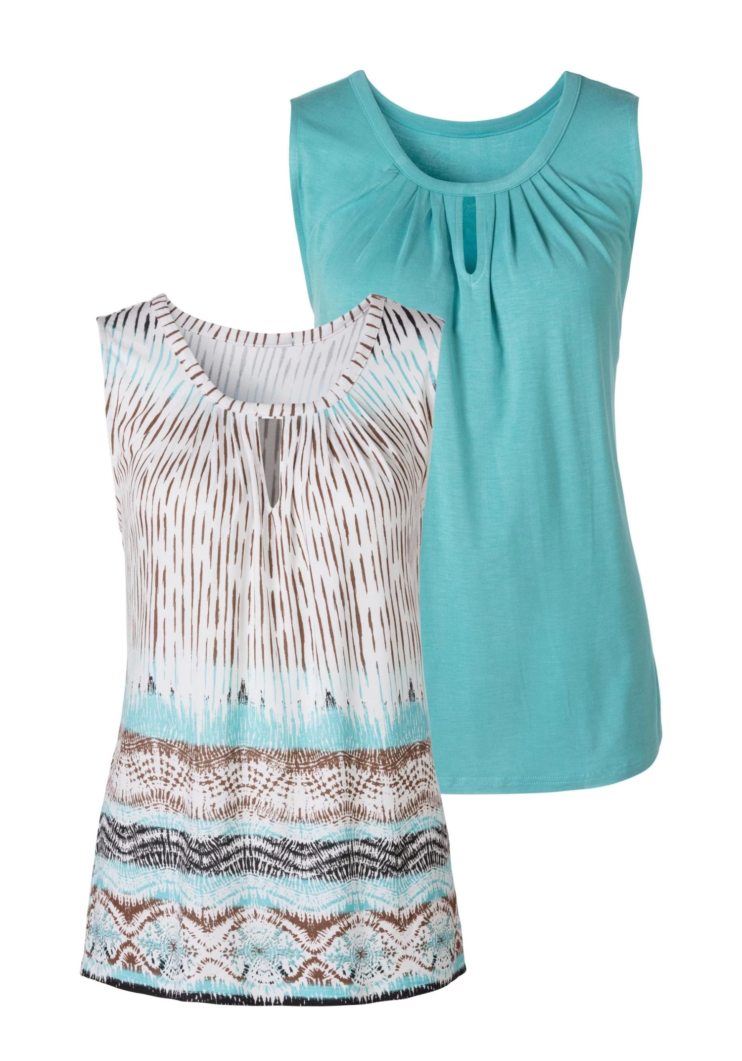 Vivance Shirt Met 3/4-mouwen Met Gouden Knoopdetail Bij De Hals (Set Van 2) 16 Vivance Shirt Met 3/4-mouwen Met Gouden Knoopdetail Bij De Hals (Set Van 2) - Afbeelding 16