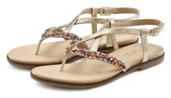 Vivance T-shirt Met Zachte Gehaakte Kant (Set Van 2) -Dames Winkel lascana teenslippers sandalen van leer met glitter goud