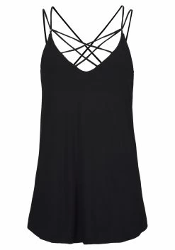 Beachtime Strandjurk Met Gedessineerde Rok 31 Beachtime Strandjurk Met Gedessineerde Rok -Dames Winkel lascana top met spaghettibandjes met gekruiste bandjes zwart 2