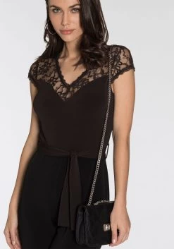 Melrose Jumpsuit Met Kant - Nieuwe Collectie -Dames Winkel melrose jumpsuit met kant nieuwe collectie zwart 14