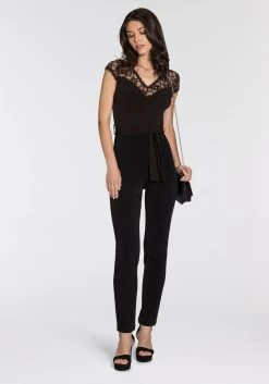 Melrose Jumpsuit Met Kant - Nieuwe Collectie -Dames Winkel melrose jumpsuit met kant nieuwe collectie zwart 15