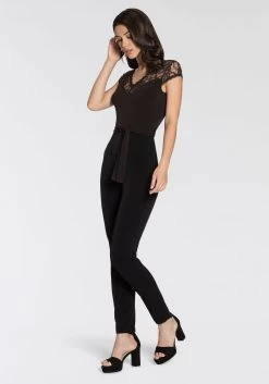 Melrose Jumpsuit Met Kant - Nieuwe Collectie -Dames Winkel melrose jumpsuit met kant nieuwe collectie zwart 18
