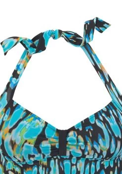 Petite Fleur Tankini Met Turquoisekleurige Print -Dames Winkel petite fleur tankini met turquoisekleurige print zwart 2