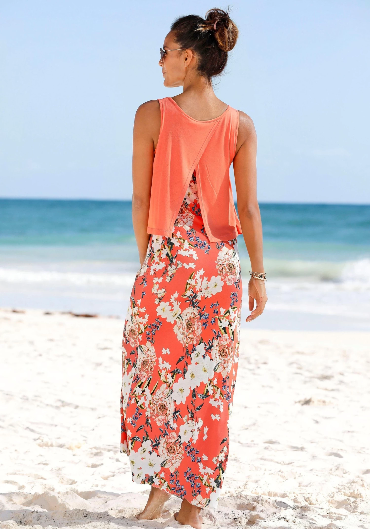 S.Oliver RED LABEL Beachwear Maxi-jurk In Laagjes-look 2 S.Oliver RED LABEL Beachwear Maxi-jurk In Laagjes-look - Image 2