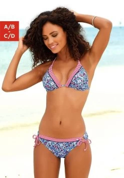 S.Oliver RED LABEL Beachwear Bikinibroekje Maya Met Gebloemd Design En Omslagband -Dames Winkel soliver red label beachwear triangel bikinitop jill met patroonmix blauw 5