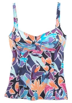 Dames Winkel -Dames Winkel sunseeker tankinitop met beugels tahiti in buikbedekkend model blauw 1