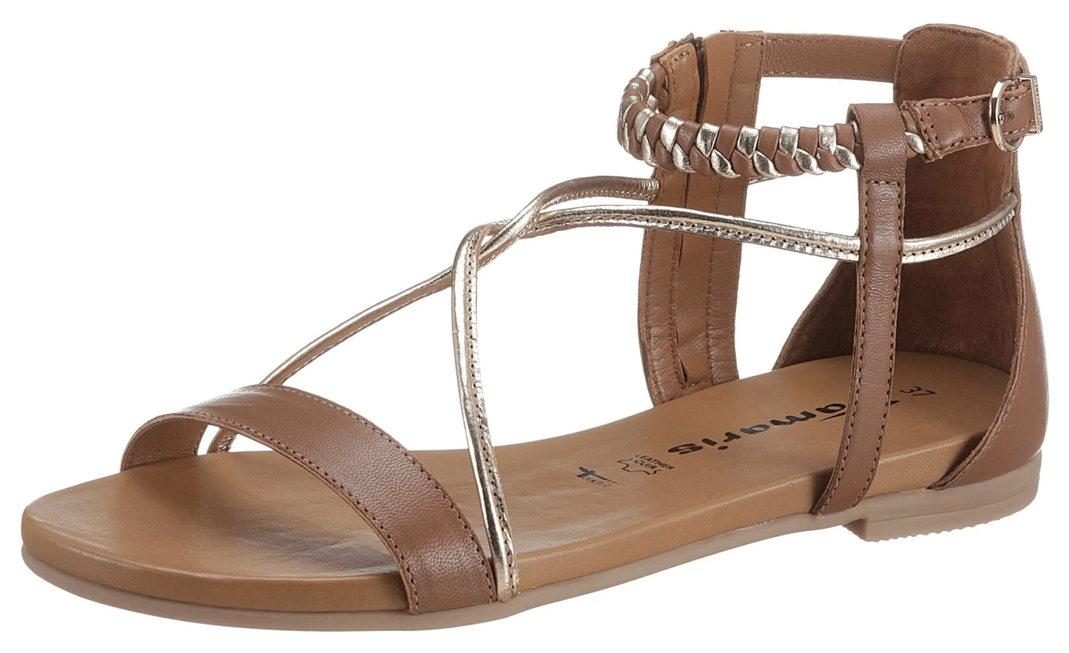 Vivance T-shirt Met Koperkleurige Lurex-strepen (Set Van 2) 8 Vivance T-shirt Met Koperkleurige Lurex-strepen (Set Van 2) - Image 8