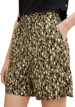 Tom Tailor Short In Een Vlot Model Met Elastiek -Dames Winkel tom tailor short in een vlot model met elastiek groen 6