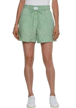 Comma Short Met Riem, Van Elastische Katoen-denim 20 Comma Short Met Riem, Van Elastische Katoen-denim -Dames Winkel tommy hilfiger short linen pleated pull on short met tommy hilfiger merk groen 1