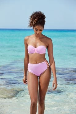 Venice Beach Beugelbikinitop In Bandeaumodel ANNA Met Gevlochten Details -Dames Winkel venice beach beugelbikinitop in bandeaumodel anna met gevlochten details paars 8