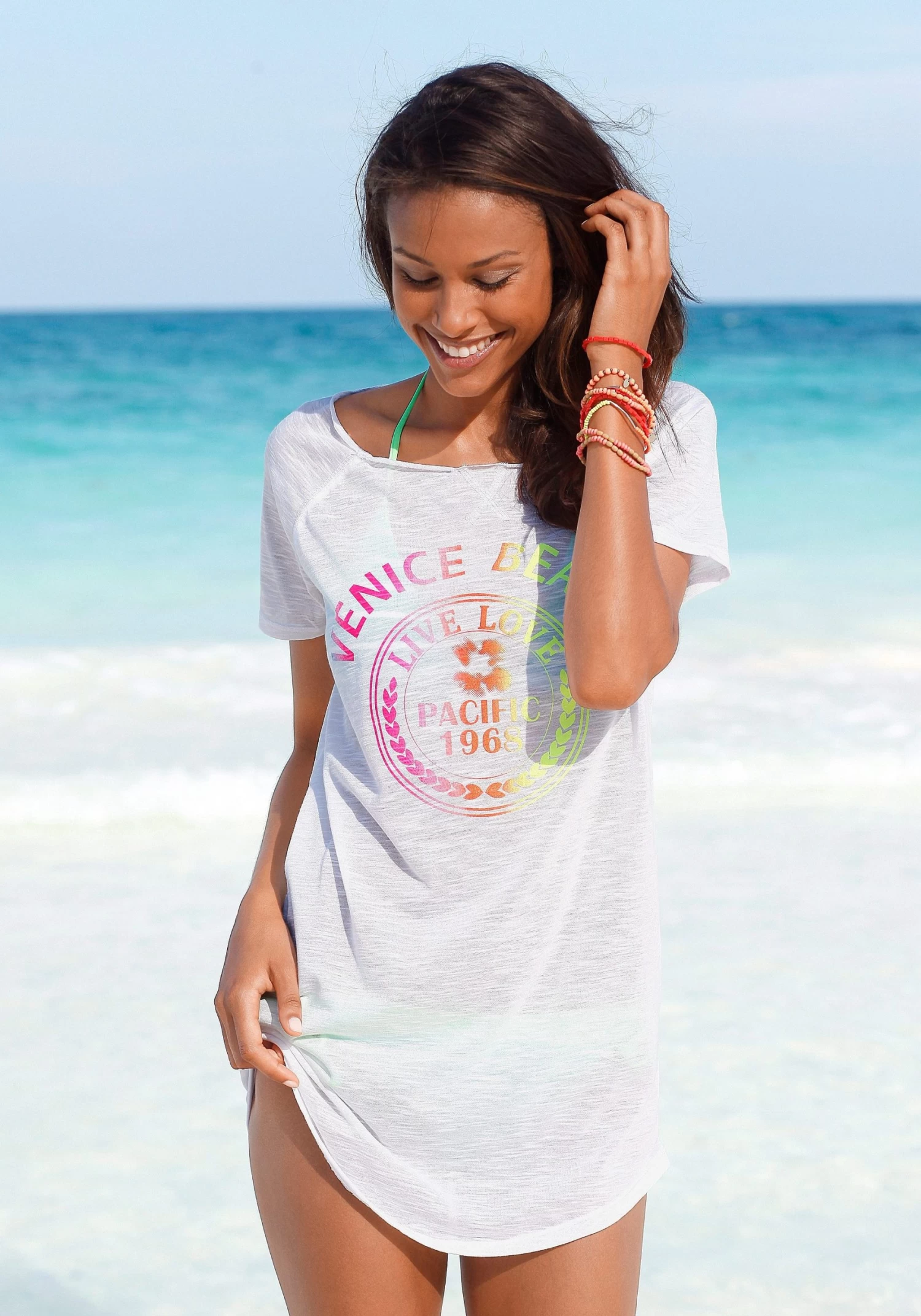 Beachtime T-shirt Met Modieuze Gezegden Frontprint "adios" 8 Beachtime T-shirt Met Modieuze Gezegden Frontprint "adios" - Image 8
