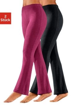 Buffalo Push-upbikinitop Geruit Met Sierrand 27 Buffalo Push-upbikinitop Geruit Met Sierrand -Dames Winkel vivance active jazzpants met iets uitlopende pijpen 2 delig set van 2 set van 2 paars