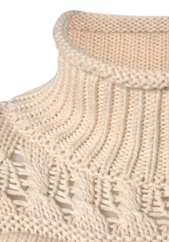 Vivance Ajourtrui Met Opstaande Kraag -Dames Winkel vivance ajourtrui met opstaande kraag beige 7