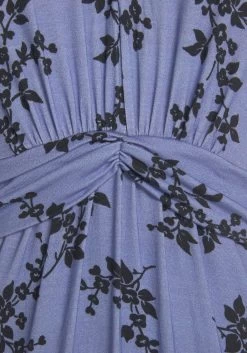Vivance Jerseyjurk Met Bloemenprint -Dames Winkel vivance jerseyjurk met bloemenprint blauw 3
