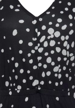 Vivance Maxi-jurk Met Stippenprint -Dames Winkel vivance maxi jurk met stippenprint zwart 7