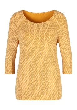 Vivance Shirt Met 3/4-mouwen Met Elastische Zoom (Set Van 2) 20 Vivance Shirt Met 3/4-mouwen Met Elastische Zoom (Set Van 2) -Dames Winkel vivance shirt met 3 4 mouwen met elastische zoom set van 2 geel 2