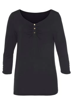 Vivance Shirt Met 3/4-mouwen Met Fijne Plooi (Set Van 2) -Dames Winkel vivance shirt met 3 4 mouwen met fijne plooi set van 2 multicolor 4