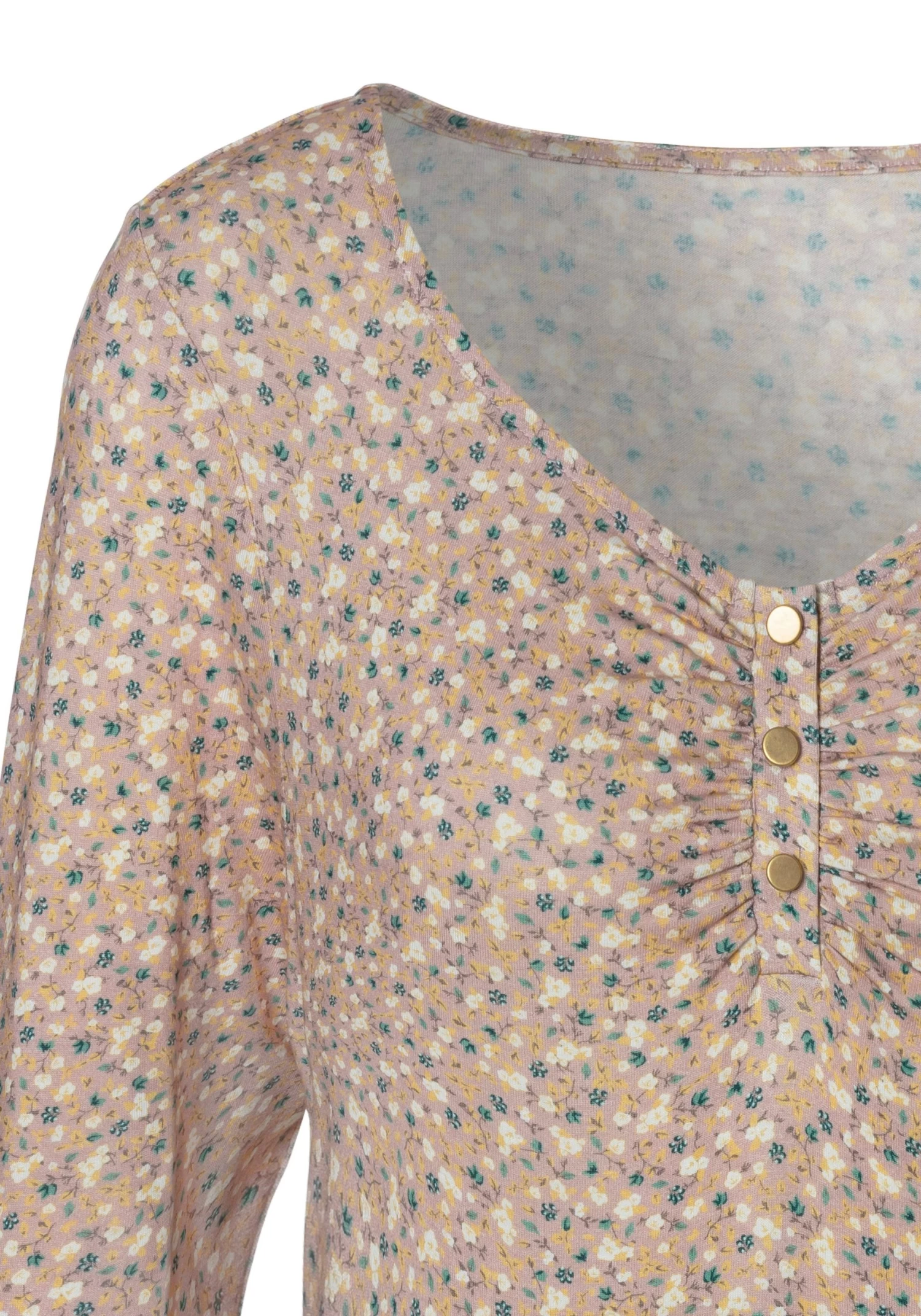 Vivance Shirt Met 3/4-mouwen Met Goudkleurige Knopen Bij De Hals 3 Vivance Shirt Met 3/4-mouwen Met Goudkleurige Knopen Bij De Hals - Afbeelding 3