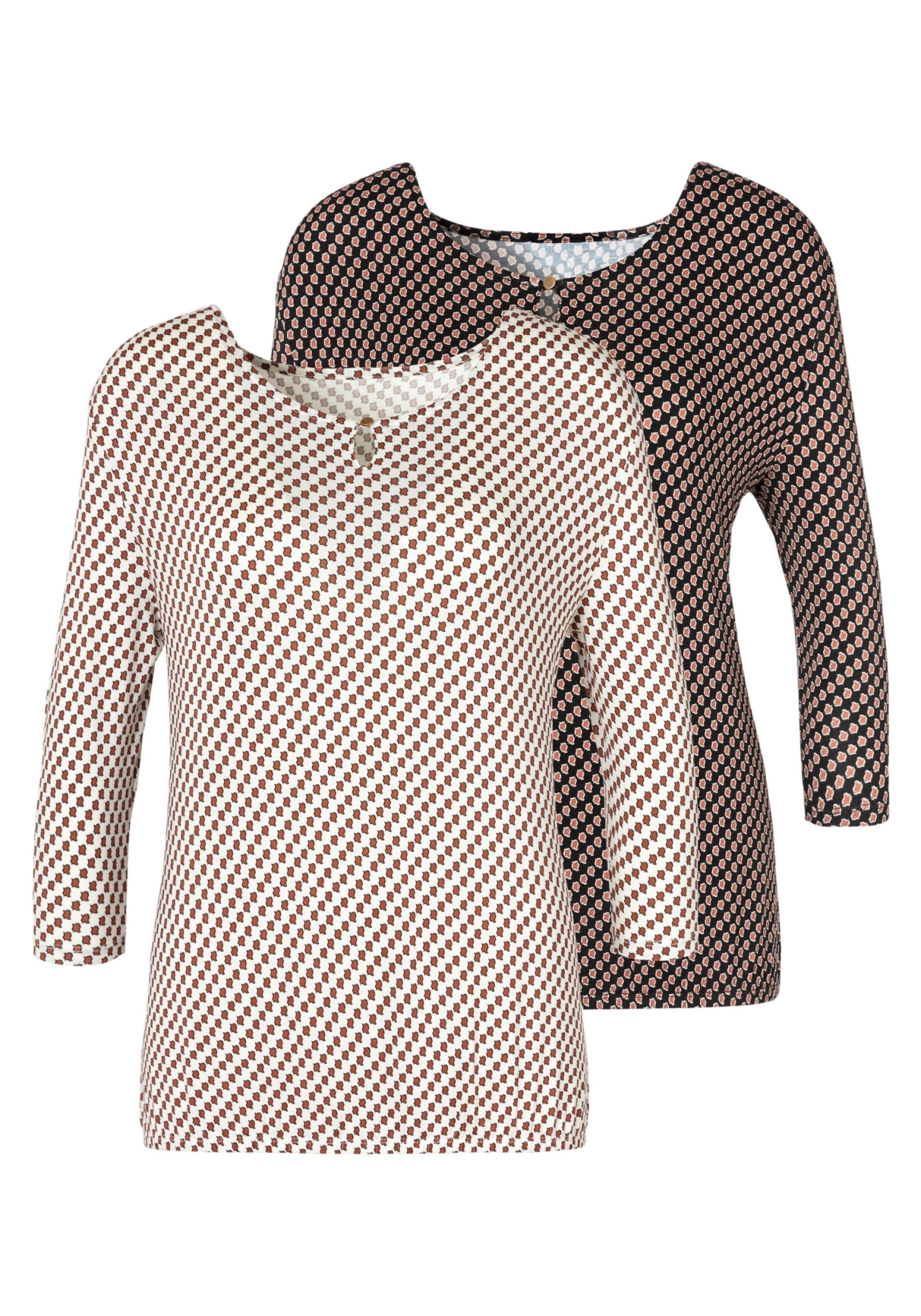 Vivance T-shirt Met Kleine Plooien Aan De Armsgaten (Set Van 2) 9 Vivance T-shirt Met Kleine Plooien Aan De Armsgaten (Set Van 2) - Image 9