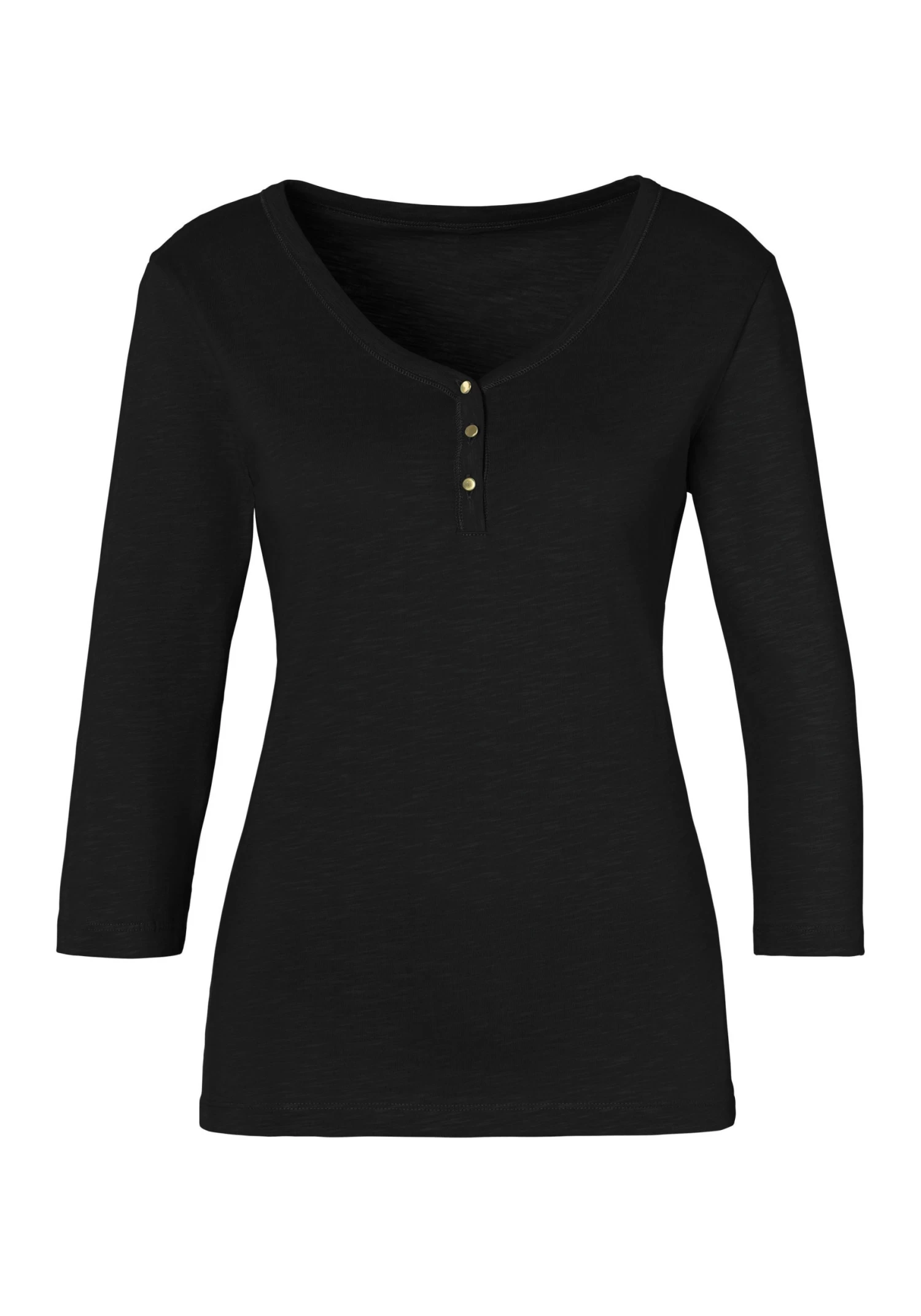 Vivance Shirt Met 3/4-mouwen Met Knoopsluiting En Goudkleurige Knopen (Set Van 2) 4 Vivance Shirt Met 3/4-mouwen Met Knoopsluiting En Goudkleurige Knopen (Set Van 2) - Image 4