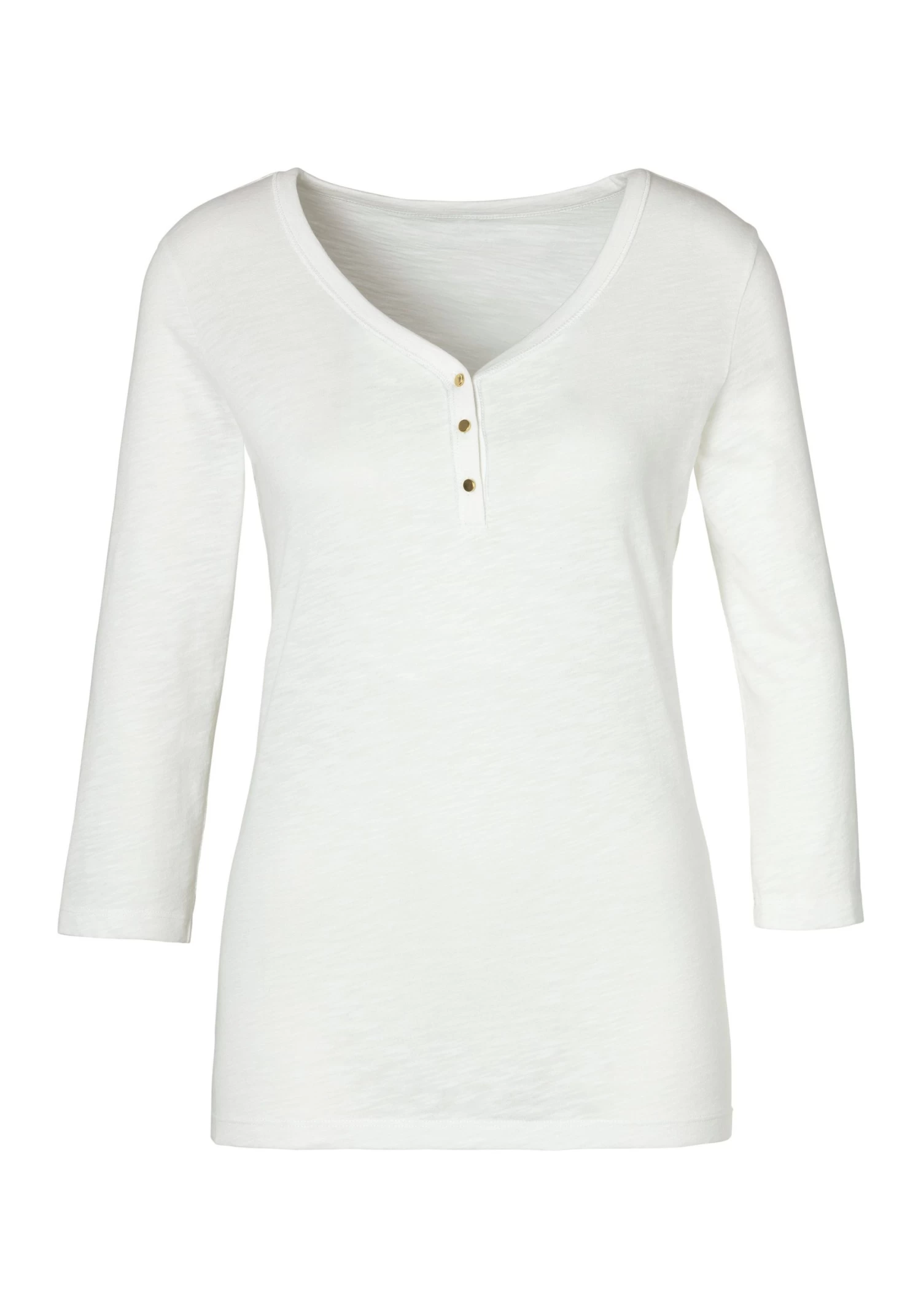 Vivance Shirt Met 3/4-mouwen Met Knoopsluiting En Goudkleurige Knopen (Set Van 2) 5 Vivance Shirt Met 3/4-mouwen Met Knoopsluiting En Goudkleurige Knopen (Set Van 2) - Image 5