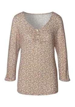 Vivance Shirt Met 3/4-mouwen Met Modieuze Metalen Knopen Bij De Hals (Set Van 2) -Dames Winkel vivance shirt met 3 4 mouwen met modieuze metalen knopen bij de hals set van 2 roze 8