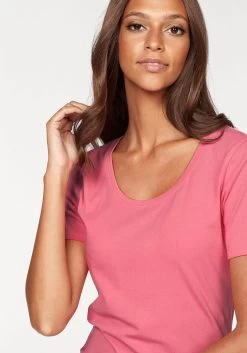 Vivance Shirt Met Korte Mouwen Elastische Katoenkwaliteit (Set Van 2) -Dames Winkel vivance shirt met korte mouwen elastische katoenkwaliteit set van 2 oranje 6