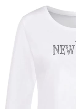 Vivance Shirt Met Lange Mouwen Met Een Modieuze Print Voor 18 Vivance Shirt Met Lange Mouwen Met Een Modieuze Print Voor -Dames Winkel vivance shirt met lange mouwen met een modieuze print voor wit 2