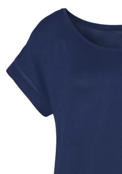 Vivance T-shirt Met Elastische Zoomrand -Dames Winkel vivance t shirt met elastische zoomrand blauw 4