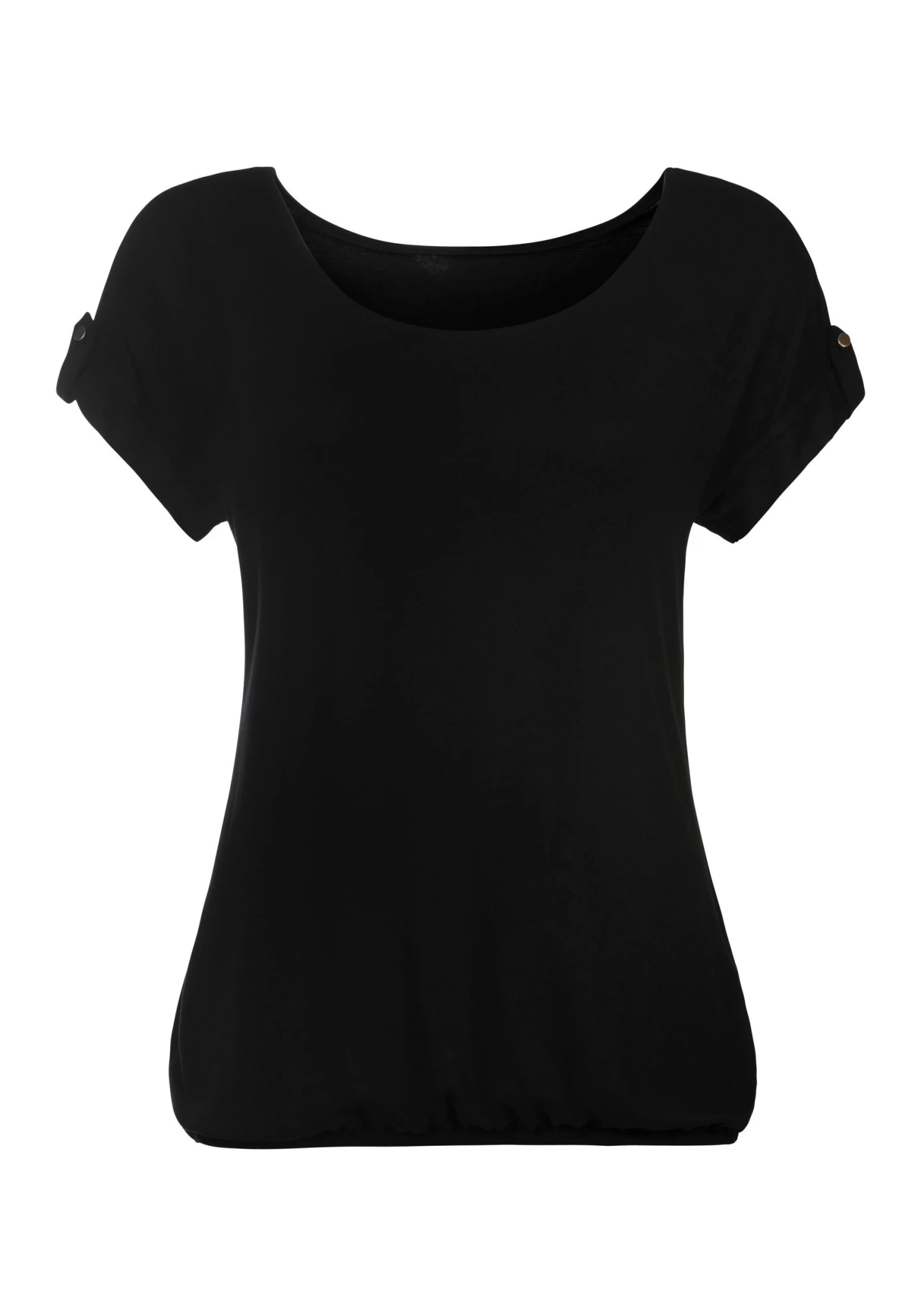 Vivance T-shirt Met Klein Beleg En Goudkleurige Knoop Onder Aan De Mouwen (Set Van 2) 4 Vivance T-shirt Met Klein Beleg En Goudkleurige Knoop Onder Aan De Mouwen (Set Van 2) - Afbeelding 4