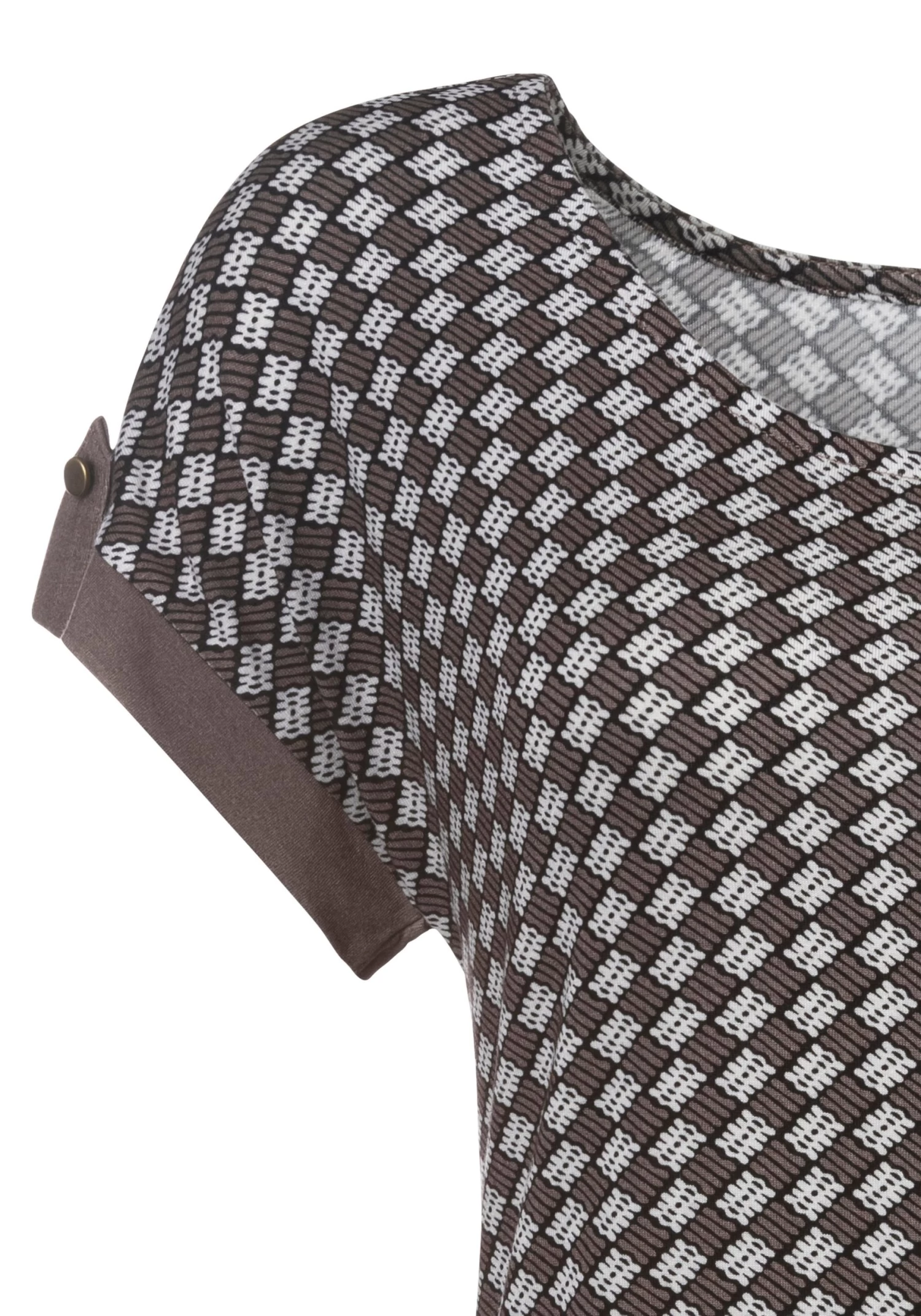 Vivance T-shirt Met Klein Beleg En Goudkleurige Knoop Onder Aan De Mouwen (Set Van 2) 6 Vivance T-shirt Met Klein Beleg En Goudkleurige Knoop Onder Aan De Mouwen (Set Van 2) - Afbeelding 6