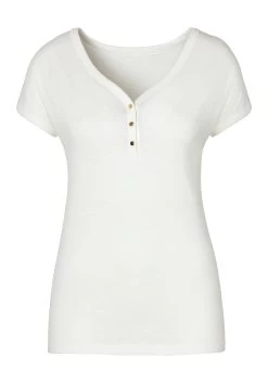 Vivance T-shirt Met Knoopsluiting En Goudkleurige Knopen (Set Van 2) -Dames Winkel vivance t shirt met knoopsluiting en goudkleurige knopen set van 2 wit 5