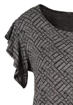 Vivance T-shirt Met Korte Volantmouwtjes (Set Van 2) -Dames Winkel vivance t shirt met korte volantmouwtjes set van 2 zwart 6