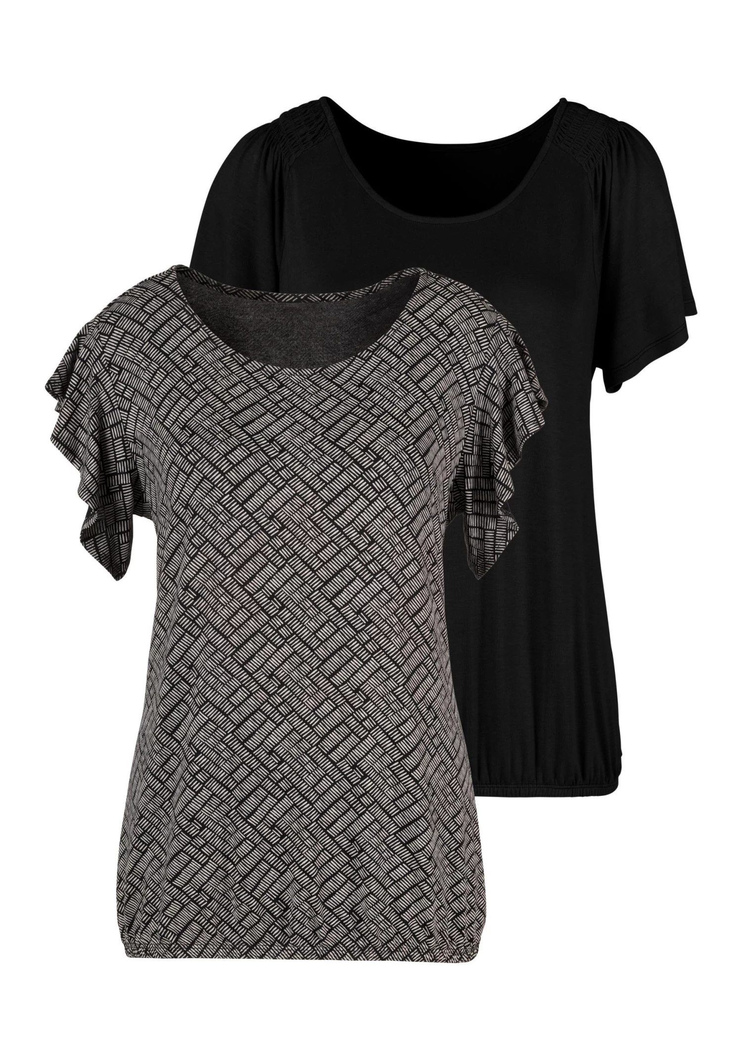 Vivance Shirt Met 3/4-mouwen Met Knoopsluiting En Goudkleurige Knopen (Set Van 2) 16 Vivance Shirt Met 3/4-mouwen Met Knoopsluiting En Goudkleurige Knopen (Set Van 2) - Image 16