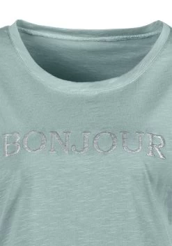 Vivance T-shirt Met Modieuze Frontprint 'bonjour' (set, 2-delig) -Dames Winkel vivance t shirt met modieuze frontprint bonjour set 2 delig multicolor 3