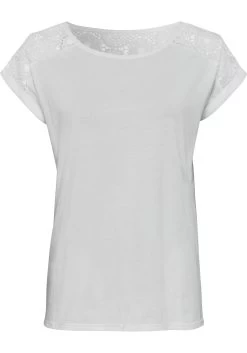 Vivance T-shirt Met Mooie Kant (Set Van 2) -Dames Winkel vivance t shirt met mooie kant set van 2 beige 5